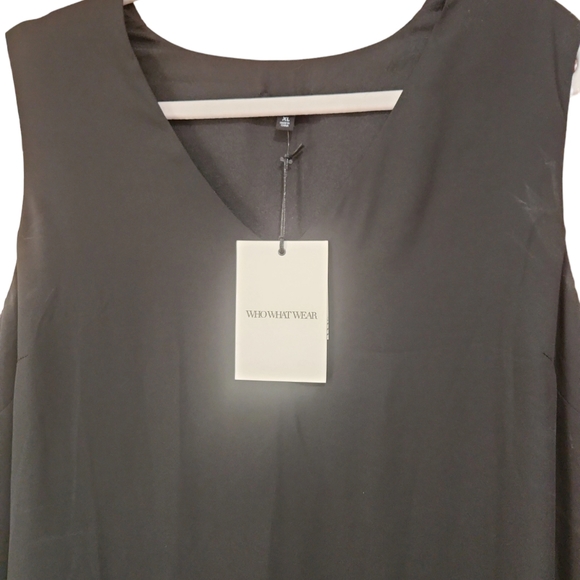 XL Who What Wear Black Sheath Dress with lace hem BNWT - Picture 6 of 8